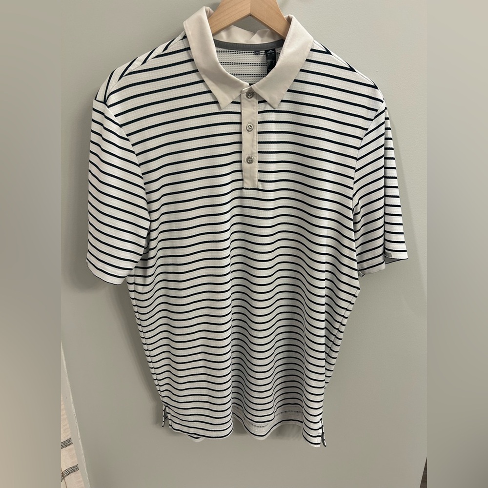 Adidas Men’s Heat.RDY Stripe Golf Polo Shirt – Size L 🏌️‍♂️